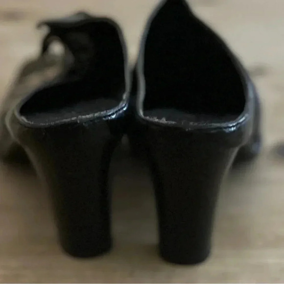 Aerosoles Size 9 M Alligator finish shoes  3” heel Comfy Minimalist Monochrome - Picture 7 of 8